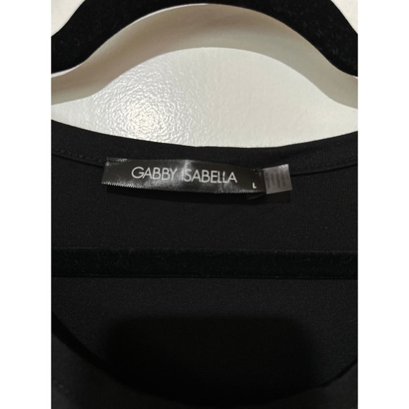 GABBY ISABELLA Black & Grey Graphic Stripe Tunic Dress - Size Large - EUC! - Picture 7 of 16